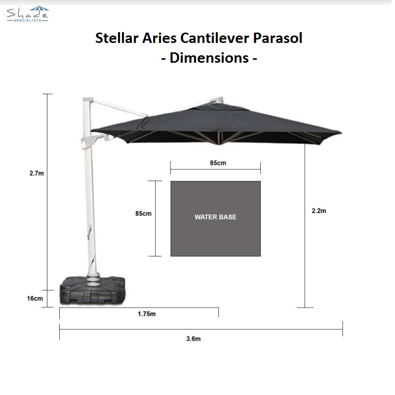 parasol dimensions and specs